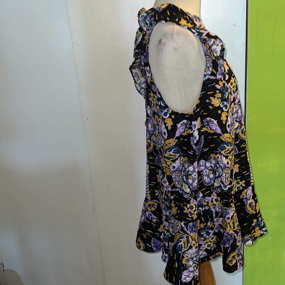Free People Summer in Tulum Medium blue floral top - Picture 4 of 15